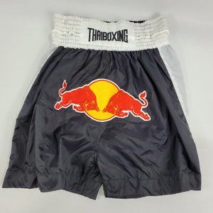 Thaiboxing Red Bull Boxing Shorts Black White Boys size XXL